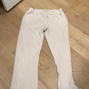 Brandy Melville Beige Ribbed Pants